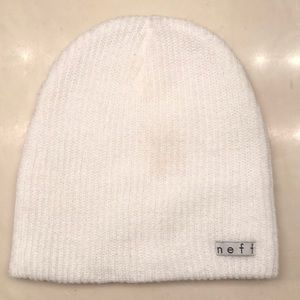 White NEFF beanie